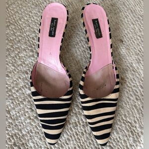 Vintage Kate spade zebra Mules